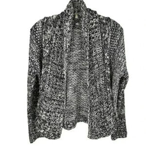 Anthropologie Moth Women's XS Gray Chunky Knit Open Front‎ Cardigan